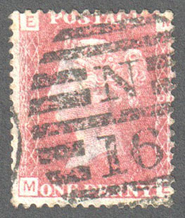 Great Britain Scott 33 Used Plate 161 - ME - Click Image to Close